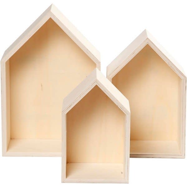 House shaped wooden boxes for toy storage ideas by GinGin & Roo